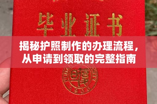 浦城揭秘护照制作的办理流程，从申请到领取的完整指南